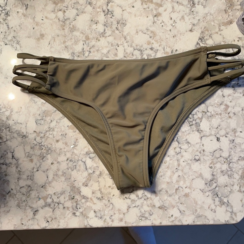 Navy green bikini bottoms